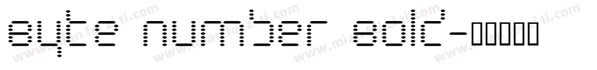 Byte Number Bold字体转换